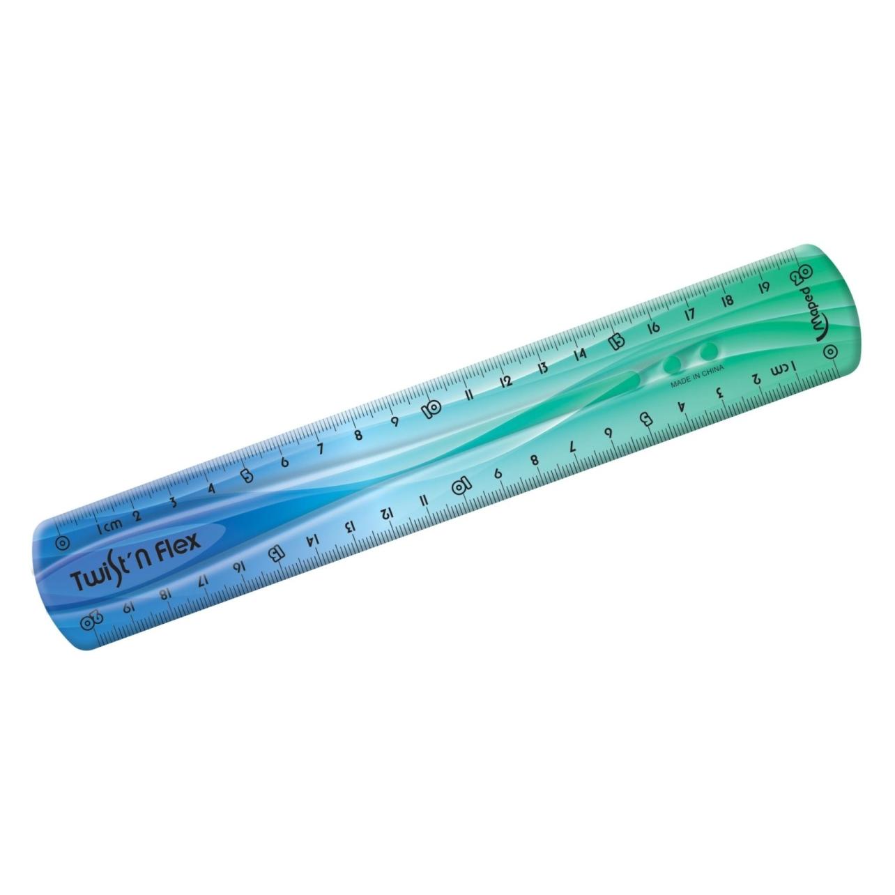 Maped Flachlineal Twist'n Flex DECOR, 200 mm, unzerbrechlich (20 cm, Kunststoff) (279215)