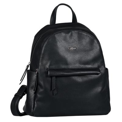 Rucksack GABOR "Mina", Damen, Gr. B/H/T: 29cm x 30cm x 15cm, schwarz, Rucksäcke Rucksack, aus weichem leichten Lederimitat, lässig im praktischen Format