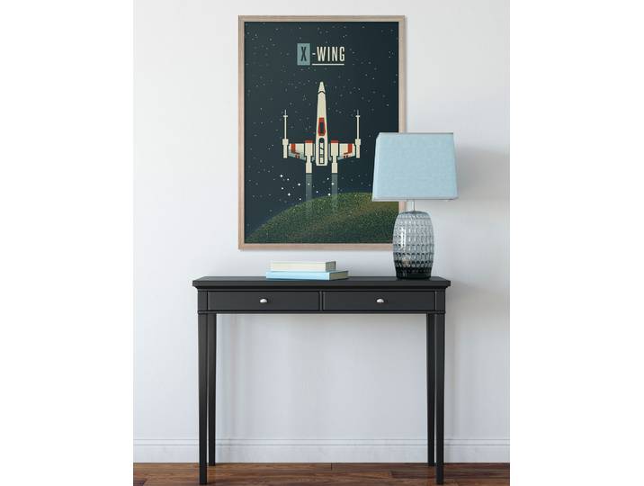 Wandbild KOMAR Star Wars Geeky X-Wing , bunt (farbe bild(er): bunt), Disney, 1 Stk., Vlies, Bilder, Wandbild, 50 x 70 cm (Breite x Höhe) - Kinderzimmer, Dekoration