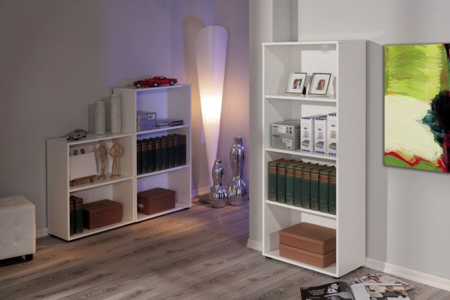 Inter Link LIBRERIA 4 LIVELLI LAMINATO BIANCO.