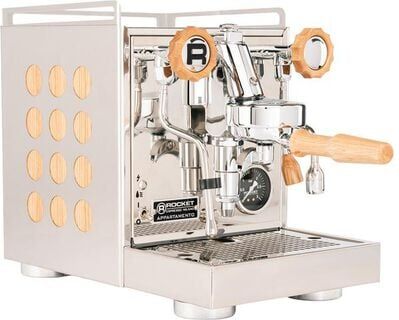 rocketEspresso Espressomaschine Rocket Espresso Appartamento 2.0 Chrom-holz - - MaxiCoffee