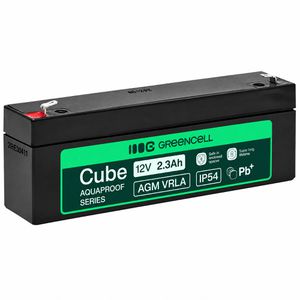 Green-Cell AGM-Batterie VRLA, 12 V, 2,3 Ah, Faston 4,8 mm Anschluss