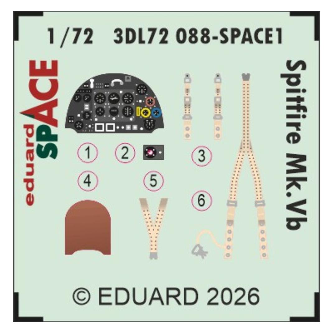 Eduard Spitfire Mk.Vb SPACE for IBG Models (3DL72088)