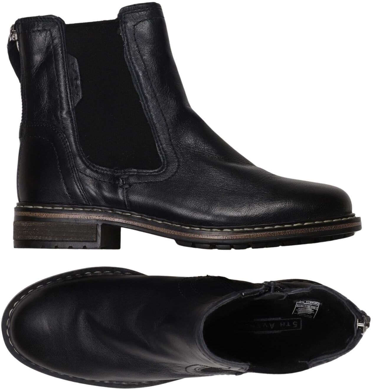 5th Avenue Damen Stiefelette, Schwarz, Gr. EU 37, Leder - Second Hand