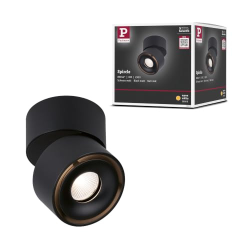 Paulmann Spircle LED inbouwspot zwart aluminium met warmwit licht