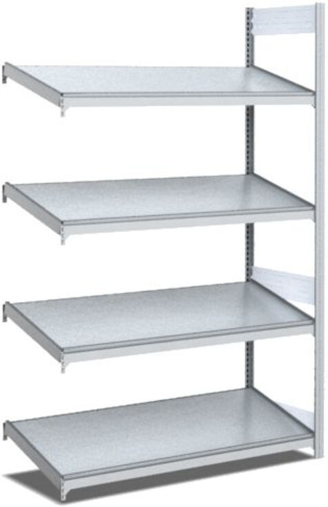 Bito Bereitstellregal schräg L1008xH2000xT524 mm, Anbaufeld verzinkt (52959)