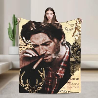 Shop Station Arthur Morgan Blanket Super Soft Flannel Throw Blanket For Red Dead Redemption Fans d 28x40in