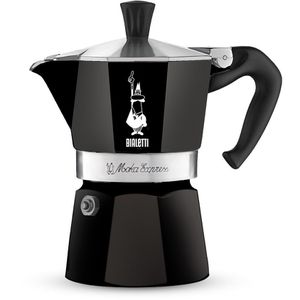 Bialetti Espressokocher 4951 Moka Express Color 1, Aluminiumgehäuse, schwarz, 60ml, für 1 Tasse