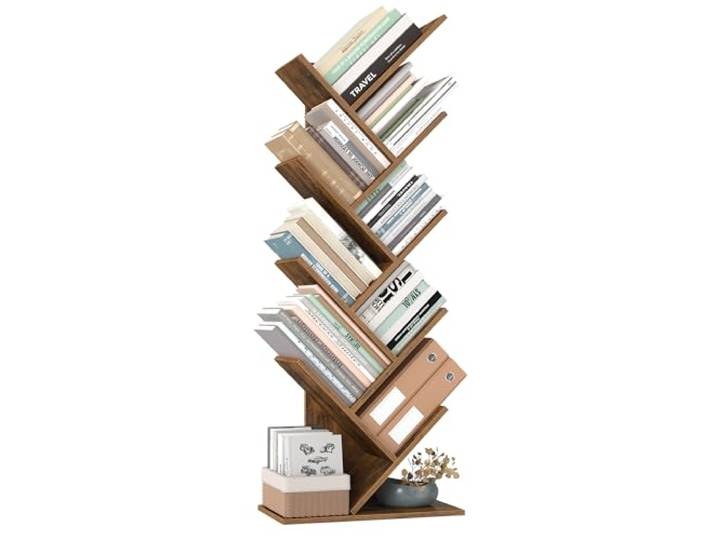 VASAGLE Bücherregal Baumform, 50 x 25 x 141,5 cm
