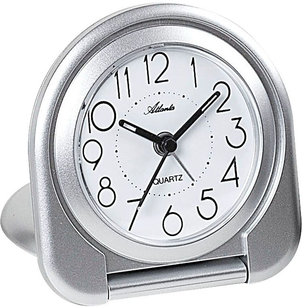 Reisewecker ATLANTA, silber (silberfarben), Wecker, Reisewecker