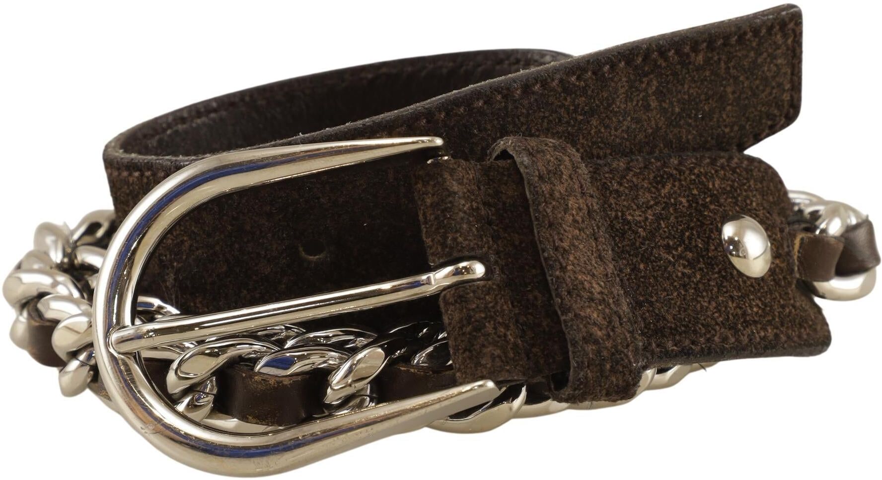Miu Miu Damen Gürtel, Braun, Gr. 85, kein / Etikett - Second Hand