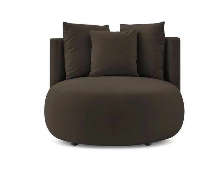 Sessel BOBOCHIC CESAR Samt rotbraun