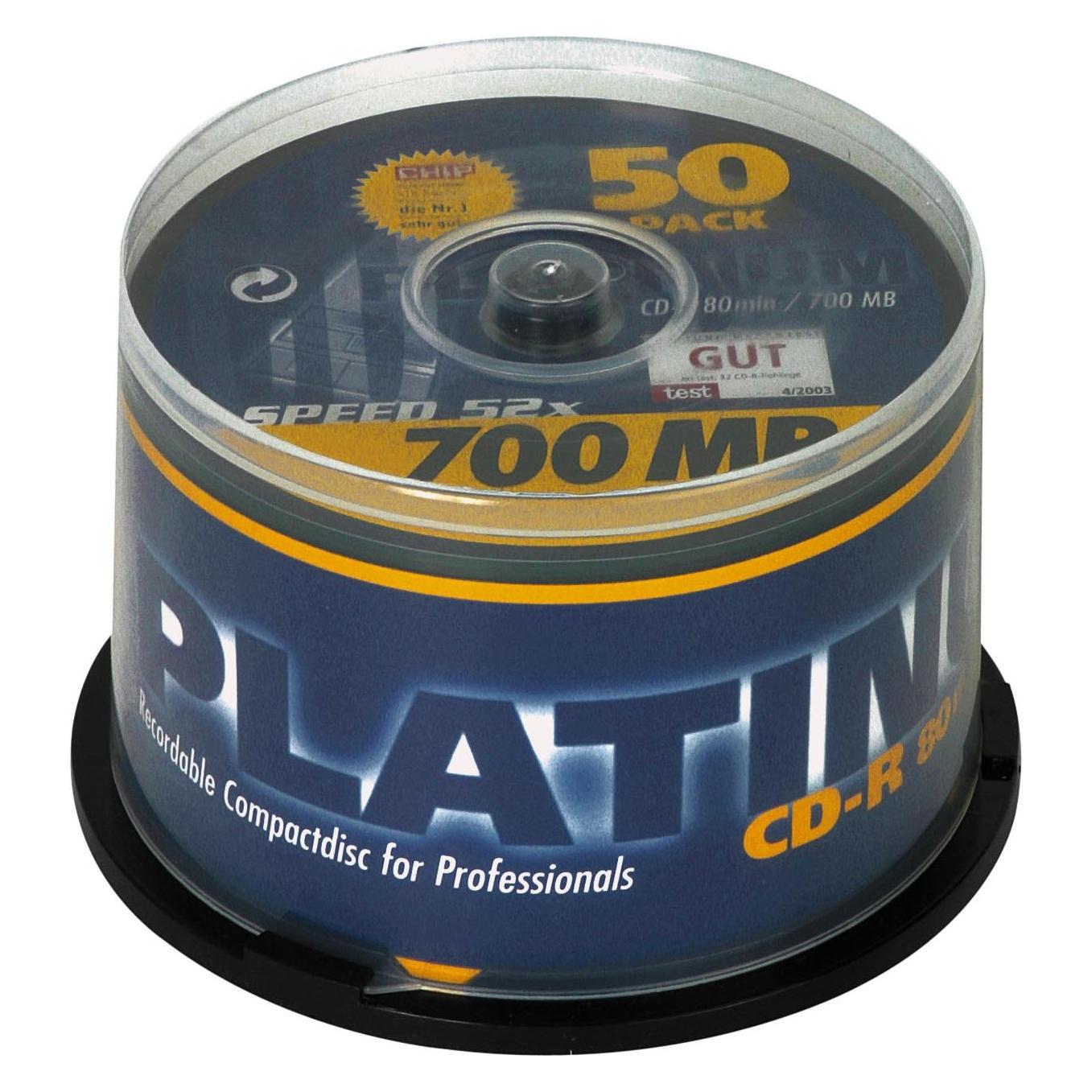 Platinum CD R 80 Rohling 700 MB 50 St. Spindel (50x) (100128)
