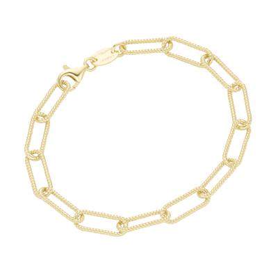 Armband "Kordel-Optik, vergoldet, Silber 925", gold, GIORGIO MARTELLO MILANO, Armbänder, Damen, 19cm, Armband
