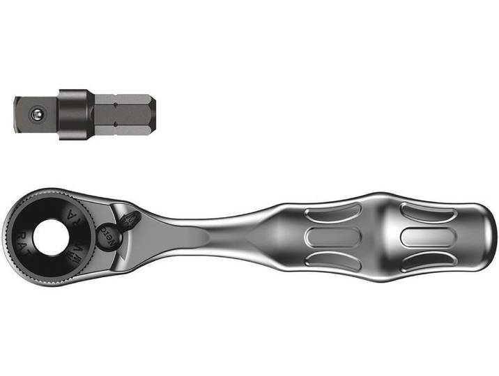 Ratsche WERA 8001 A Zyklop Mini 1 , silber (silberfarben), B:6cm H:1,6cm L:1,8cm, Metall, Schraubenschlüssel, Ratsche