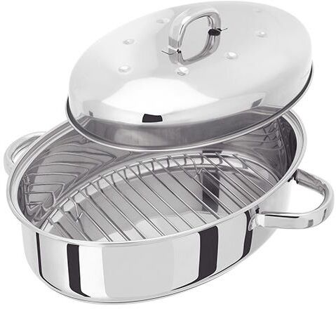 Judge Stainless Steel Oval Roaster With Rack 32 x 22 x 15cm