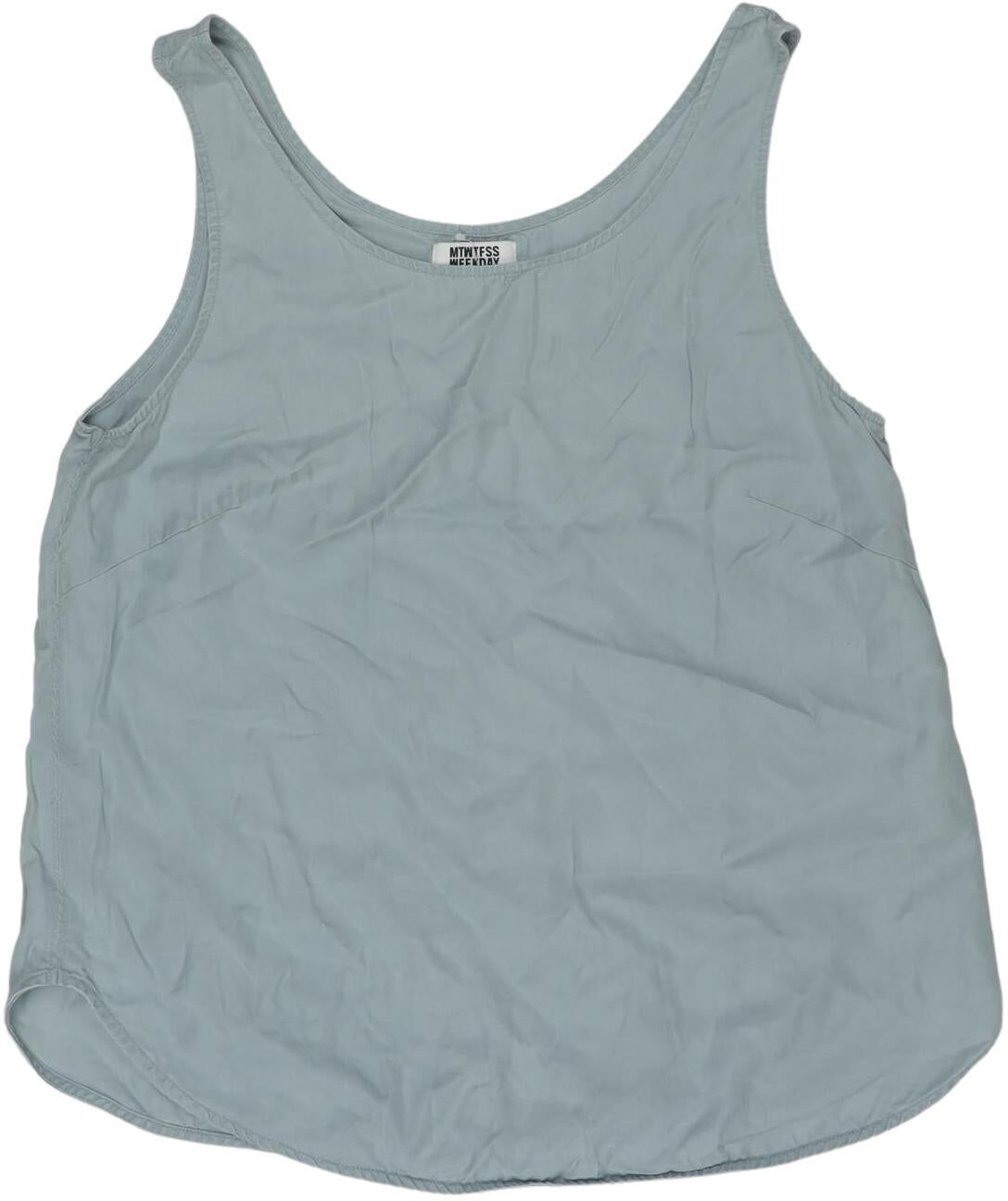 Weekday Damen Top, Hellblau, Gr. XS, Lyocell - Second Hand