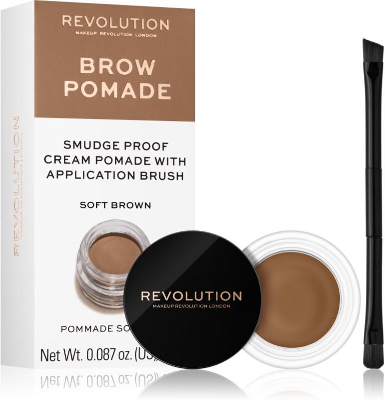 Revolution Brow Pomade eyebrow pomade shade Soft Brown 2.5 g