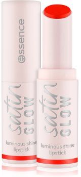 Essence satin GLOW batom cremoso com efeito de cetim tom 07 Coral It A Day 3.5 g. satin GLOW