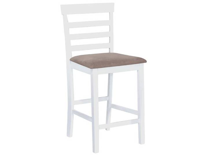 CHIC Chaises de bar lot de 2（2 pcs) blanc tissu - 41x49x96 cm 444311 S11