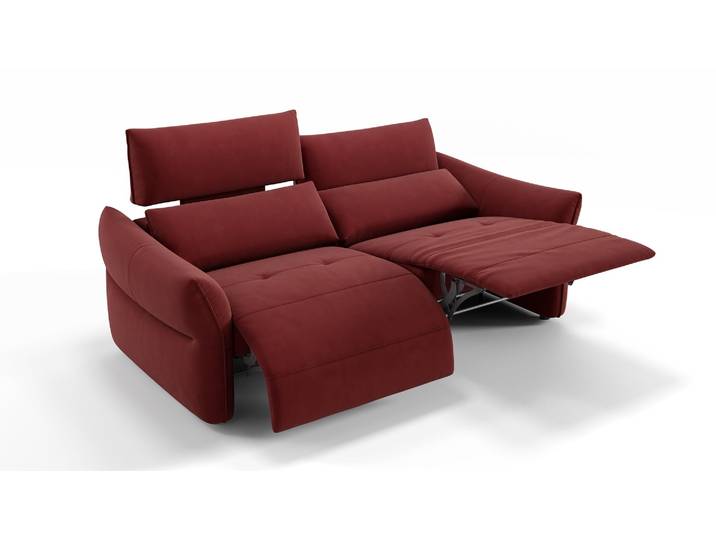 Stoff Relaxsofa PERUGIA 3-Sitzer Sofagarnitur Funktionssofa Designer Couch