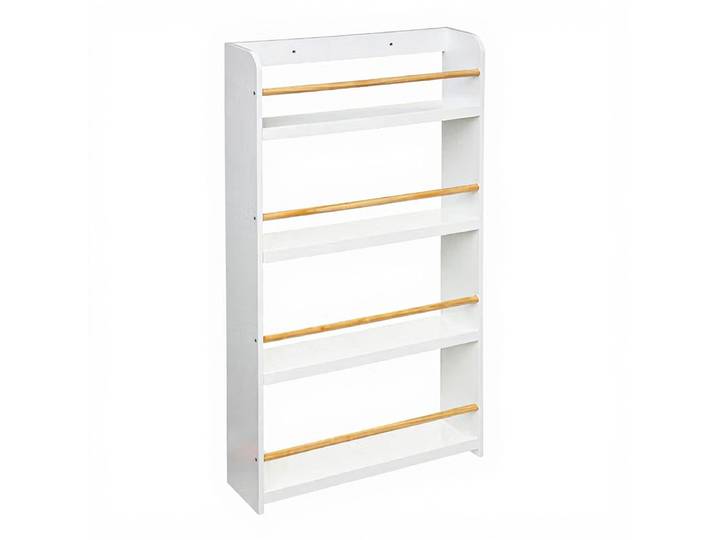 Bibliothèque 4 Étagères en Bois Blanc