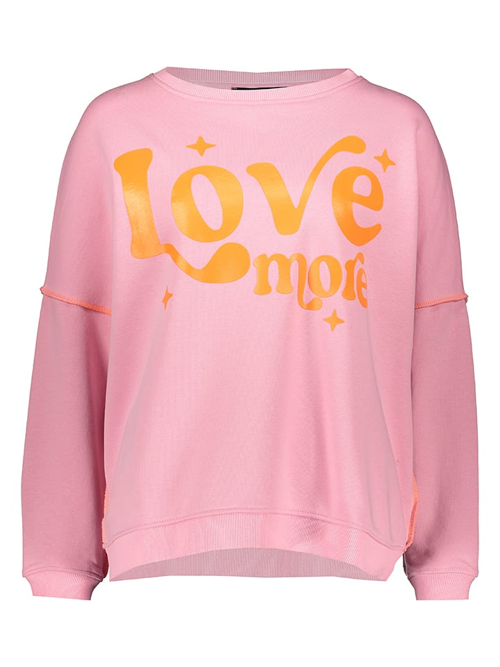 miss goodlife Sweatshirt "Love more" in Rosa - M