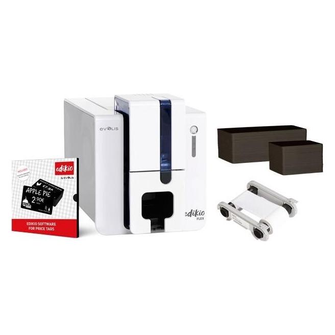 Evolis Edikio Flex Price Tag Sol. 100 long Cards black cards - Drucker - Farbig (300 dpi) (EF1H0000XS-BS002)