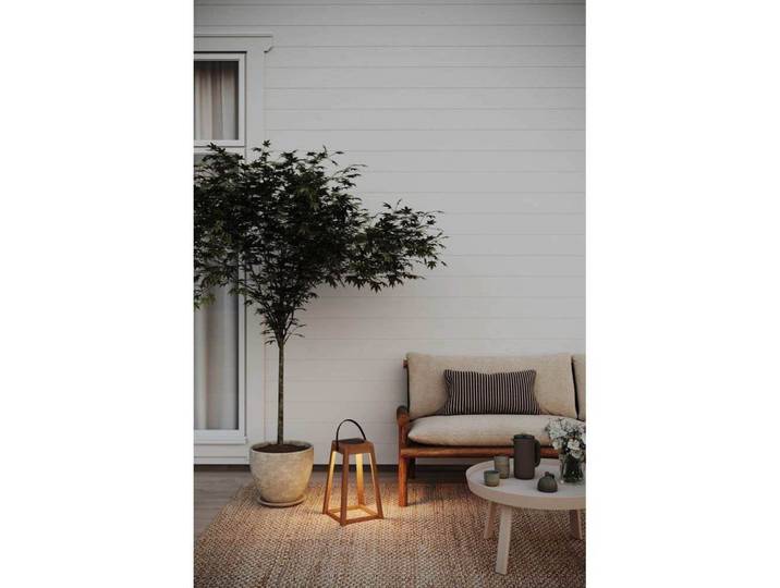 Nordic Solar-buitenlamp, IP44, eikenhout - Markslöjd - Terras - Lantaarn
