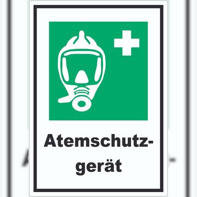 HB-Druck Atemschutzgerät Aufkleber A8 (52x74mm)