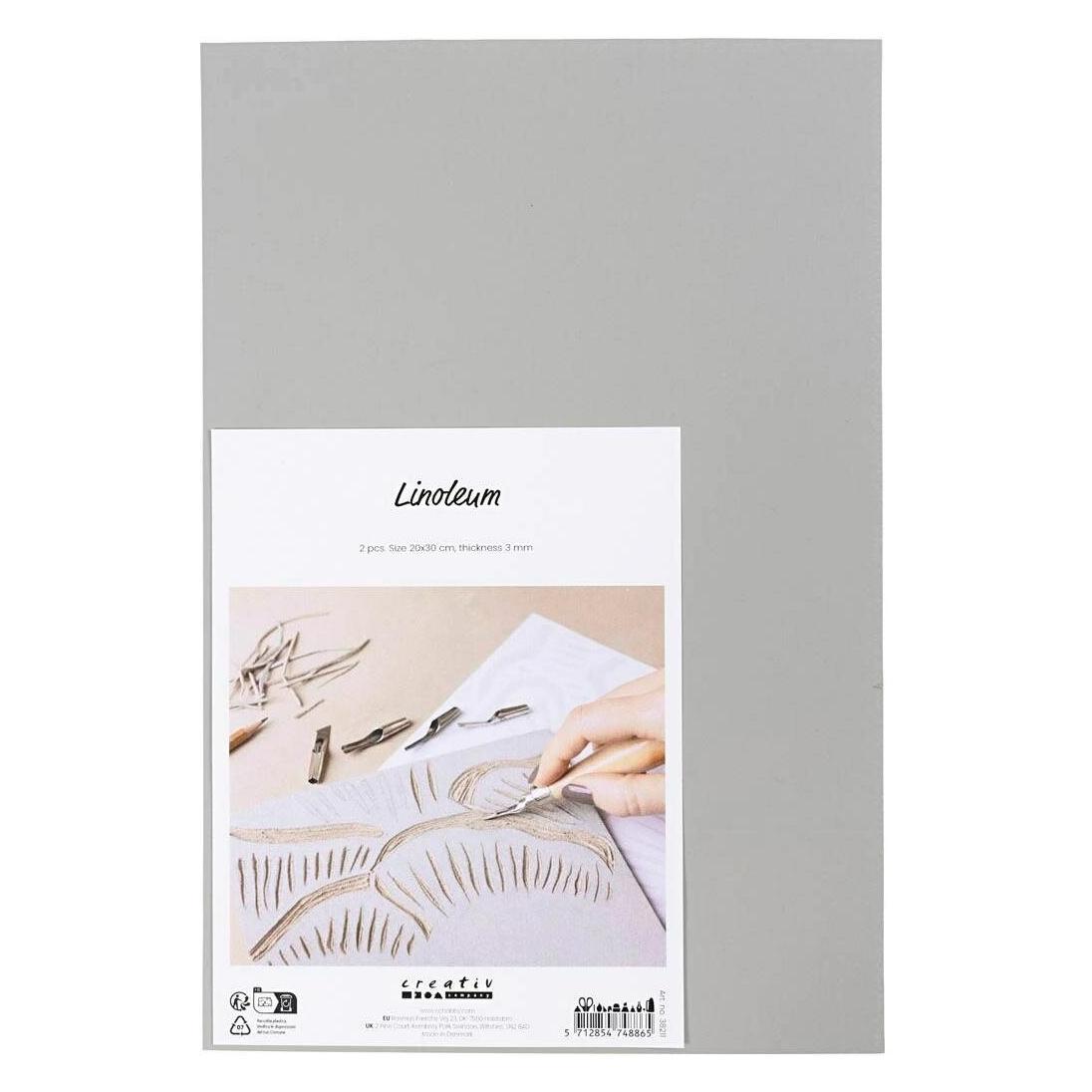 Creativ Company Linoleum 20x30 cm - Grey (38211) (38211)