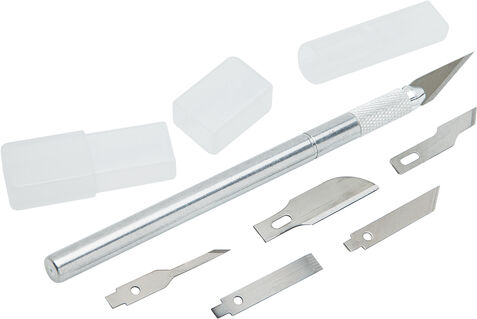 buttinette Präzisionsmesser, 1 Messer mit 6 Klingen