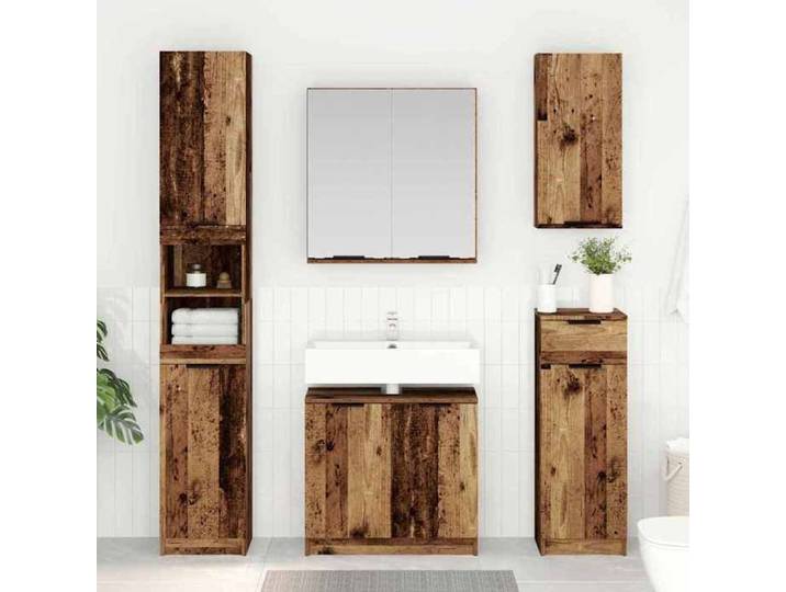 Ensembles de meuble - moderne - Ensemble de Meubles de Salle de Bain 2 pc Bois Ancien 1878
