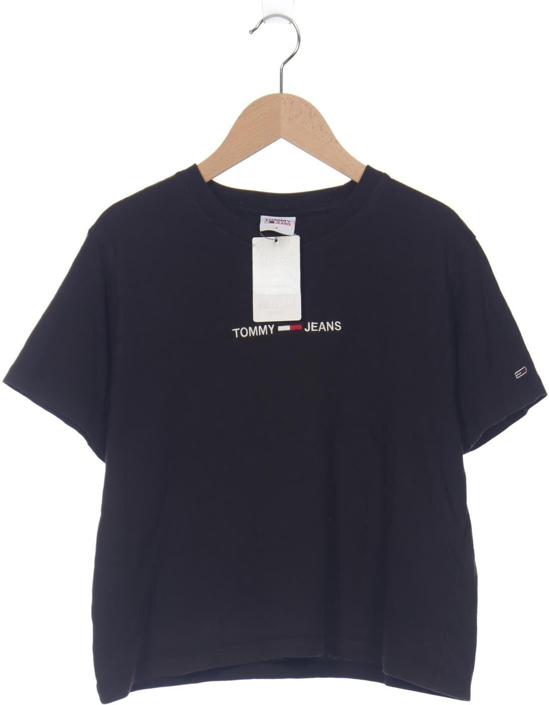 Tommy Jeans Damen T-Shirt, Schwarz, Gr. S, Baumwolle - Second Hand