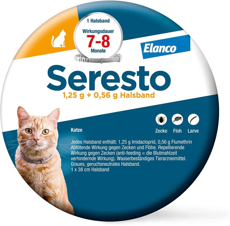 Seresto Halsband für Katzen gegen Zecken und Flöhe