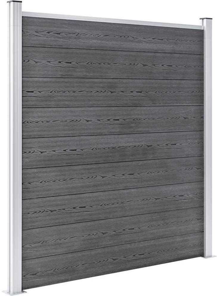 vidaXL Valla de jardín de WPC gris 699x186 cm Gris