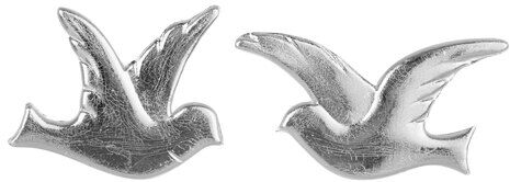 Wachsmotiv "Taubenpaar" silber