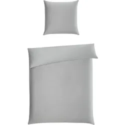 Casea Satin-Bettwäsche Barcelona 200 x cm Satin Silber / Grau