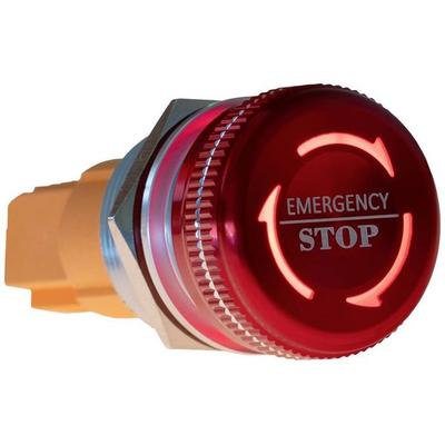 Joy-it Button22NA-02 Button22NA-02 Not-Aus-Taster 220 V rastend Rot, Grün (Ø x L) 22 mm x 46.50 mm IP67, IK10 1 St.