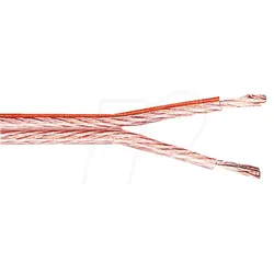 LAT 275-50 - Lautsprecherlitze, 2x0,75mm2, transp., 50m-Ring