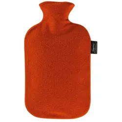 fashy Wärmflasche mit Vliesbezug rot