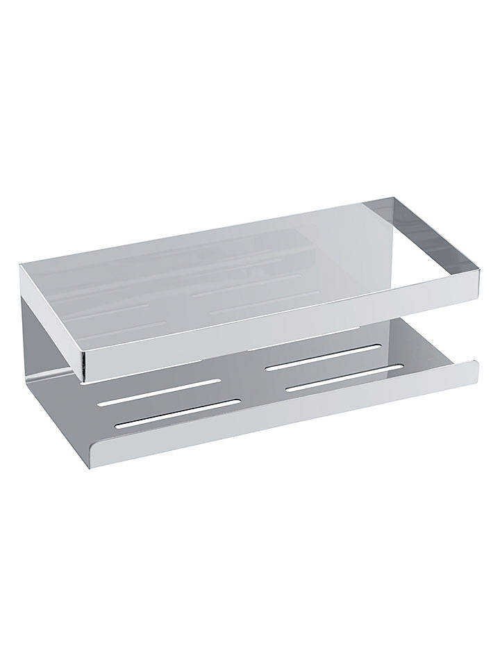 Schöner Wohnen Kollektion Wandablage "Meleto" in Silber - (B)11,5 x (H)8 x (T)25 cm - onesize