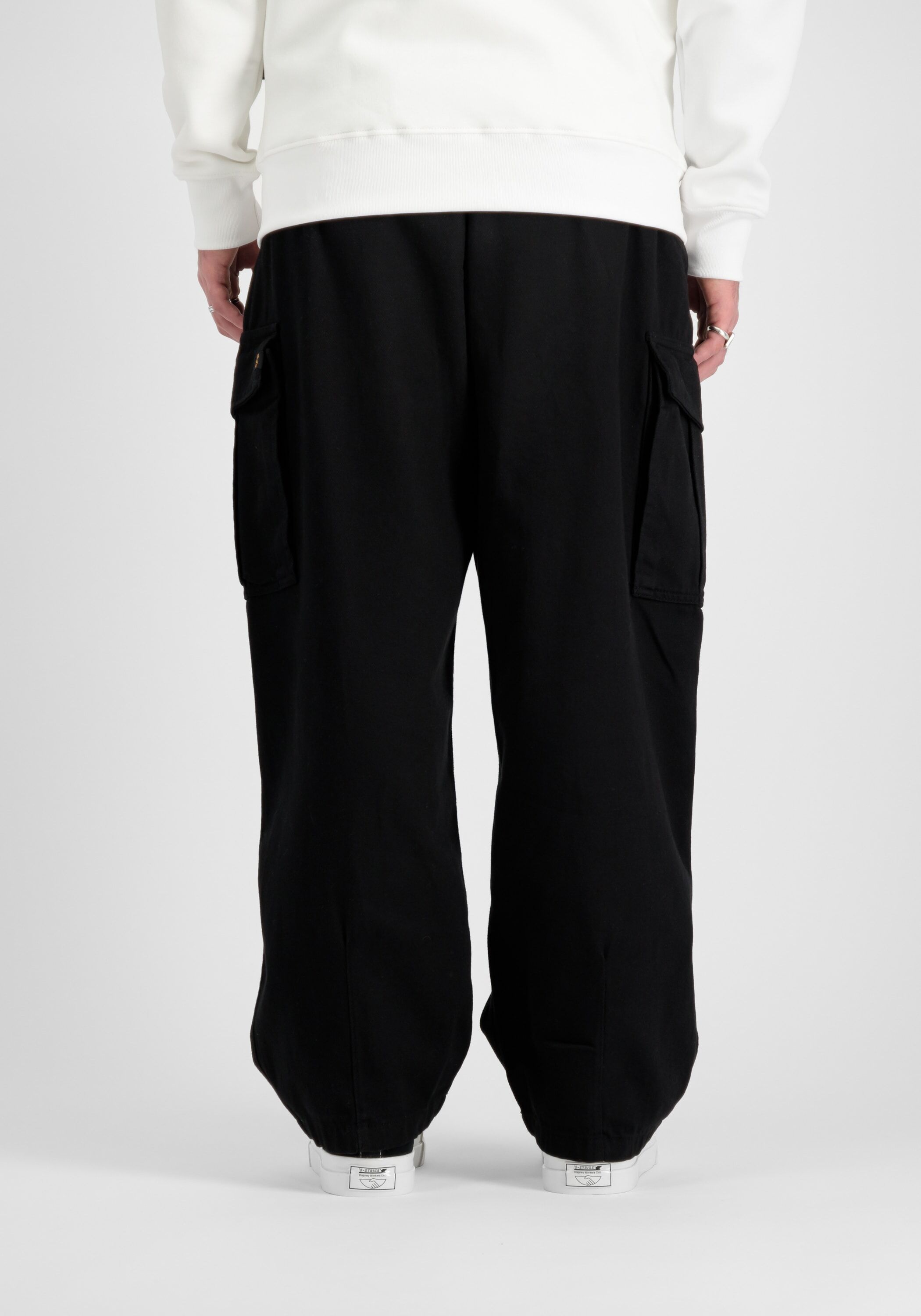 Cargohose ALPHA INDUSTRIES "Aircraft Pant", Herren, Gr. 38, Normalgrössen, schwarz, Obermaterial: 100% Baumwolle. Futter: 100% Baumwolle, Hosen Cargohose schwarz 38, Normalgrössen