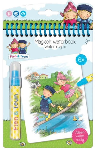 Fien en Teun BT192405 Watertekenboekje met 6 boerderij-illustraties