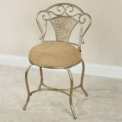 Touch of Class Lanora Vanity Chair Platinum , Platinum