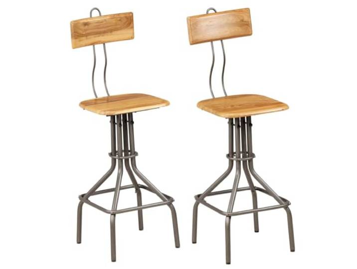 Makastle Barhocker 2 STK. Altholz Teak