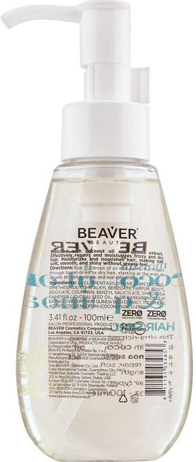 Beaver Coconut Oil & Quinoa Sérum Capilar Cabellos Secos 100ml