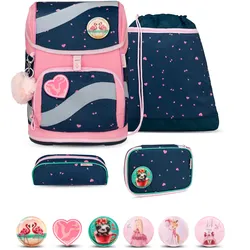 Belmil Smarty ergonomisches Schulranzenset 5tlg. - In Love With Hearts Koffer24