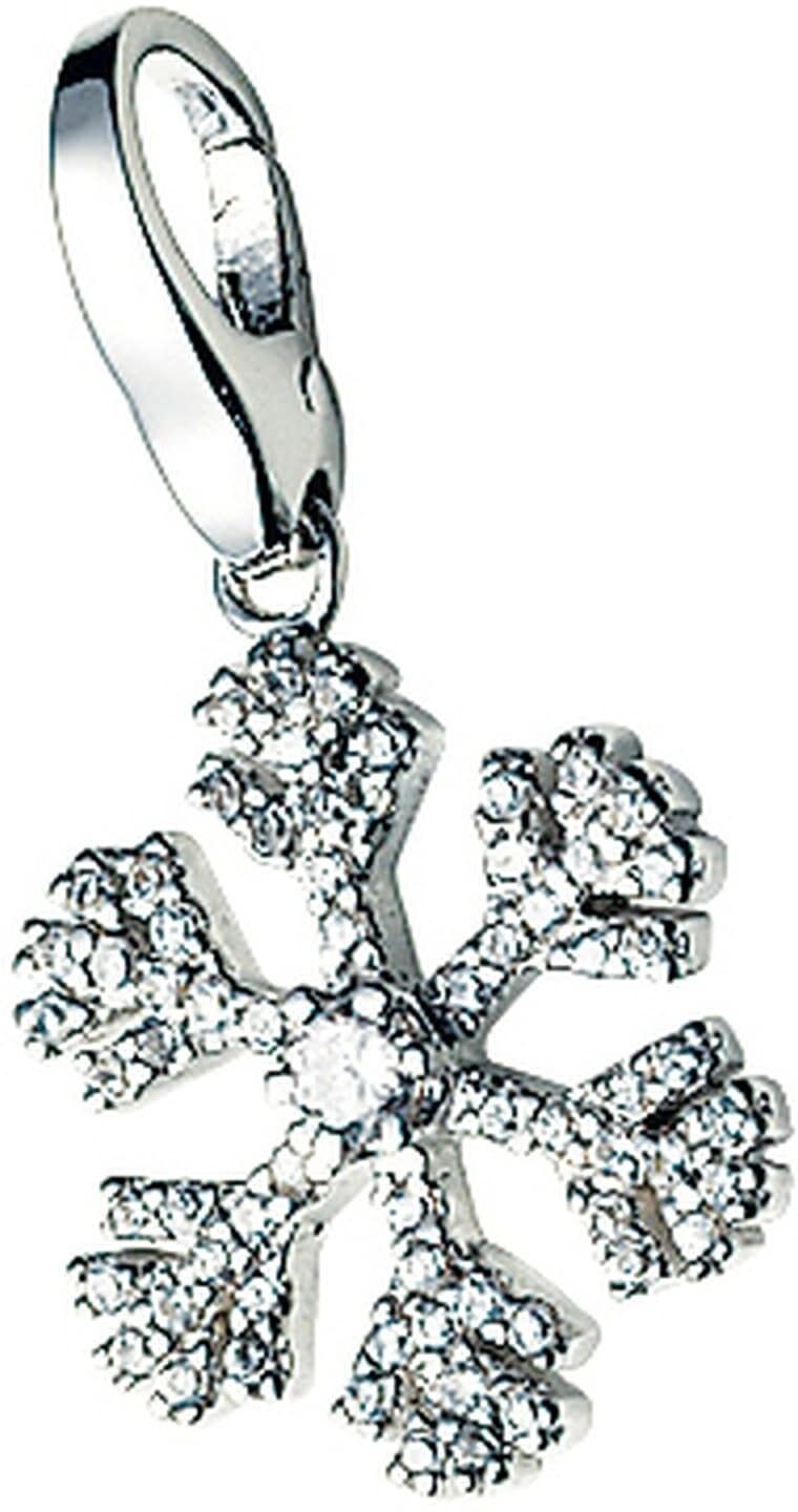 Charm-Einhänger "Charm Eiskristall mit Zirkonia", silber, GIORGIO MARTELLO MILANO, Charms, Damen, Silber 925 (Sterlingsilber), Charm-Einhänger