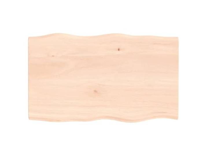 NKOPPFG Tischplatte 100x60x2 cm Massivholz Eiche Unbehandelt Baumkante, Handgefertigt, DIY Tischplatte, Für Esszimmer Und Büro